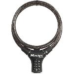 Antivol Vélo - MASTER LOCK - 8229EURDPRO - 90 cm de câble - Noir - Acier torsadé