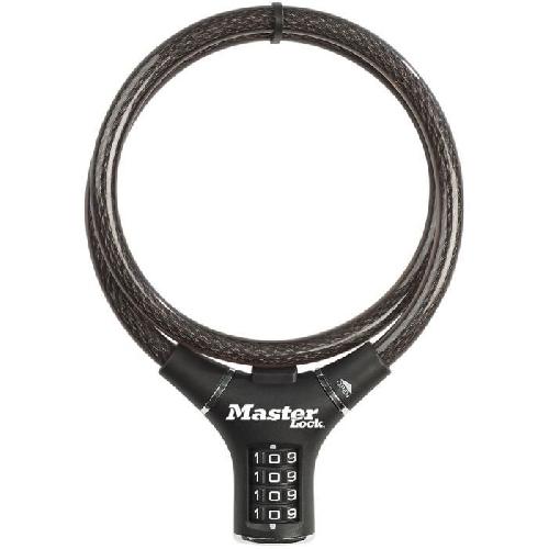 Antivol Antivol Vélo - MASTER LOCK - 8229EURDPRO - 90 cm de câble - Noir - Acier torsadé