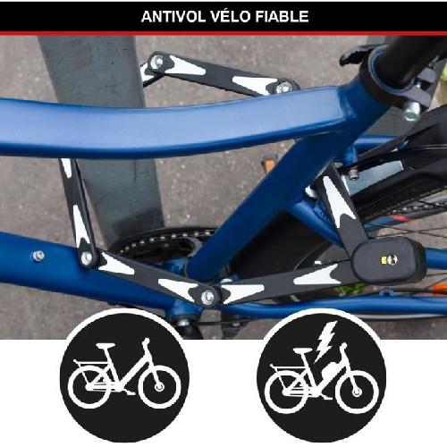 Antivol Antivol Vélo Pliable - MASTER LOCK - 8333EURDPRO - Acier Trempé. 3 Clés. Certifié. Support Inclus