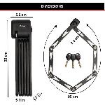 Antivol Antivol Vélo Pliable - MASTER LOCK - 8333EURDPRO - Acier Trempé. 3 Clés. Certifié. Support Inclus