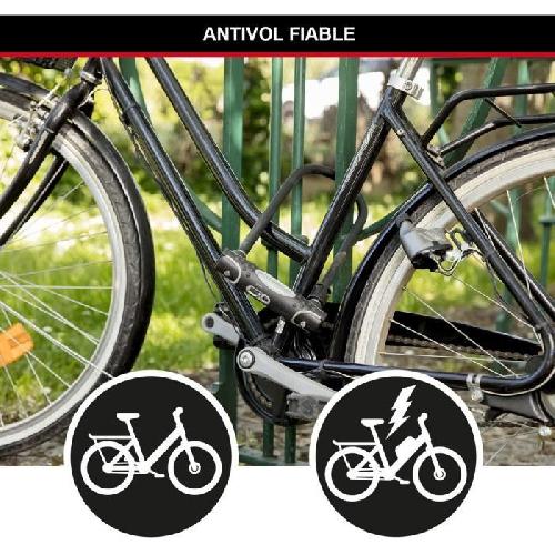 Antivol Antivol Vélo U - MASTER LOCK - 8195EURDPROCOLWR - Acier Cémenté. Clé. Rouge