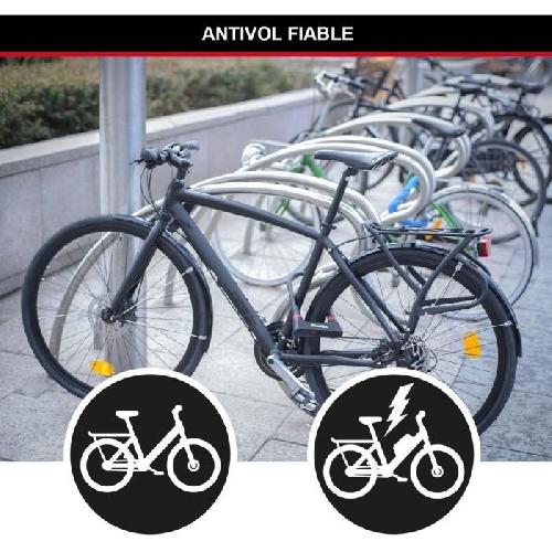 Antivol Antivol Vélo U - MASTER LOCK - 8279EURDPRO - Acier Cémenté. Clé. Certifié