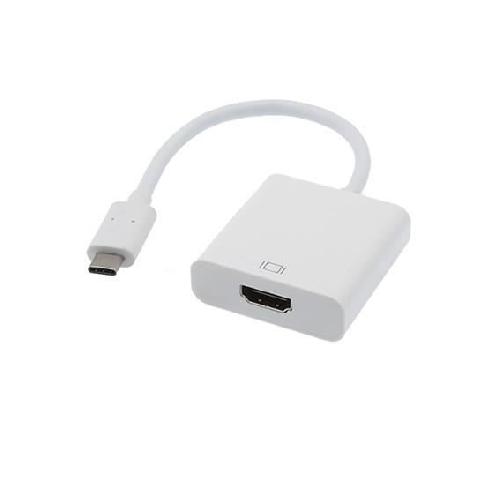 Cable Audio Video APM Adaptateur USB 3.1 Type-C-HDMI - Male-Femelle - Blanc