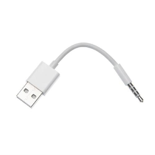 Cable - Connectique Pour Peripherique APM Adaptateur USB-A-Jack - 3.5mm - Male-Male - Blanc