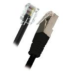 Cable - Adaptateur Reseau - Telephonie APM Cordon ADSL RJ11-RJ45 - Male-Male - Noir - 2m