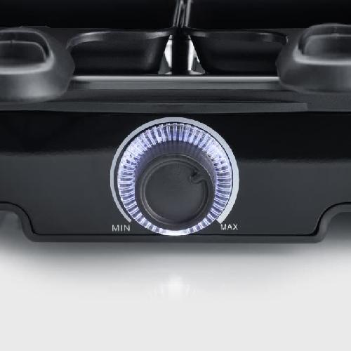 Appareil A Raclette Appareil a raclette - SEVERIN - RG9670 - 8 personnes - Grande plaque de cuisson antiadhésive  41.7 x 26.3 cm - 1400 W - Noir