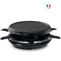 Appareil A Raclette TEFAL Raclette 2en1. Appareil a raclette + Grill. 6 personnes. Revetement antiadhésif. Sans PBA. NeoDeco RE12A81 Fabriqué en France