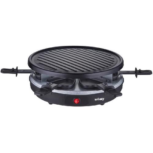 Appareil A Raclette Appareil a raclette - WEASY LUGA60  - 4 personnes - 900W - Revetement anti-adhésif - 30x30cm - Plaque amovible