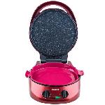 Four Appareil a tarte express HKoeNIG - TRT180 - Four a Pizza - Multicuiseur Multifonction - Temperature jusqu'a 210oC - Rouge - 1800W