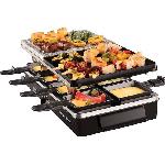 Appareil A Raclette Appareil Raclette Russell Hobbs - 26280-56 - Multifonction 3 en 1 - 8 Personnes - 1400W - Pierre de Cuisson - Grill Réversible