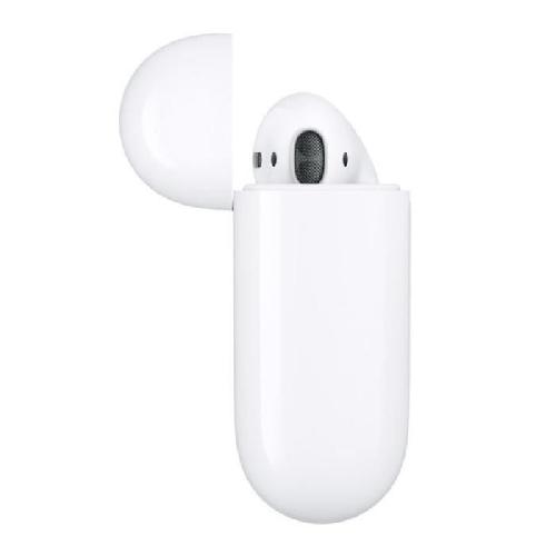 Casque - Ecouteur Filaire - Oreillette Bluetooth - Kit Pieton Telephone APPLE AirPods 2 avec boitier de charge filaire Blanc