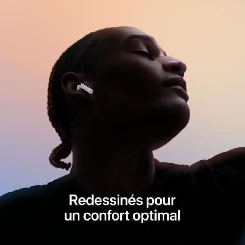 Casque - Ecouteur Filaire - Oreillette Bluetooth - Kit Pieton Telephone APPLE AirPods 4 avec réduction active du bruit