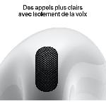 Casque - Ecouteur Filaire - Oreillette Bluetooth - Kit Pieton Telephone APPLE AirPods 4 avec réduction active du bruit