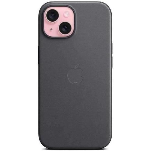 Coque - Bumper - Facade Telephone APPLE Coque FineWoven pour iPhone 15 avec MagSafe - Noir