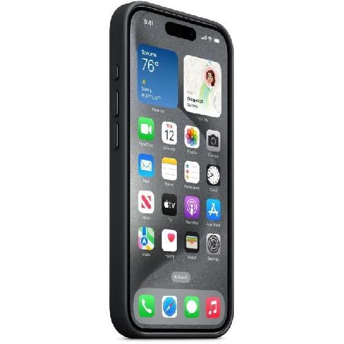 Coque - Bumper - Facade Telephone APPLE Coque FineWoven pour iPhone 15 Pro avec MagSafe - Noir