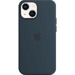 Coque - Bumper - Facade Telephone APPLE Coque Silicone pour iPhone 13 mini avec MagSafe - Abyss Blue