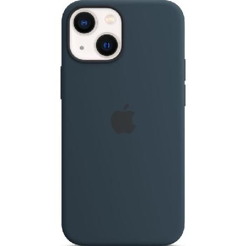 Coque - Bumper - Facade Telephone APPLE Coque Silicone pour iPhone 13 mini avec MagSafe - Abyss Blue