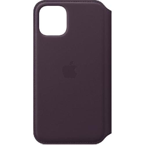 Coque - Bumper - Facade Gps APPLE Etui folio en cuir Aubergine pour iPhone 11 Pro