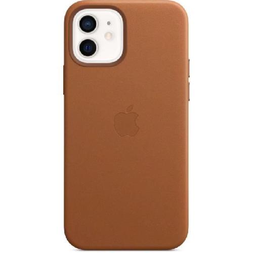 Coque - Bumper - Facade Telephone APPLE iPhone 12 - 12 Pro Coque en cuir avec MagSafe - Brun Selle
