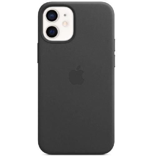 Coque - Bumper - Facade Telephone APPLE iPhone 12 mini Coque en cuir avec MagSafe - Noir