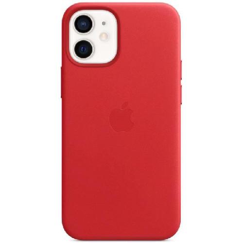 Coque - Bumper - Facade Telephone APPLE iPhone 12 mini Coque en cuir avec MagSafe - -PRODUCT-RED