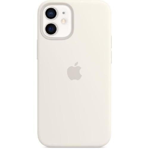 Coque - Bumper - Facade Telephone APPLE iPhone 12 mini Coque en Silicone avec MagSafe - Blanc