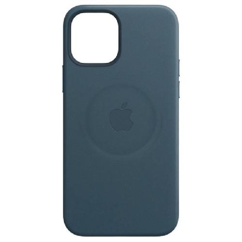 Coque - Bumper - Facade Telephone APPLE iPhone 12 Pro Max Coque en cuir avec MagSafe - Bleu Baltique