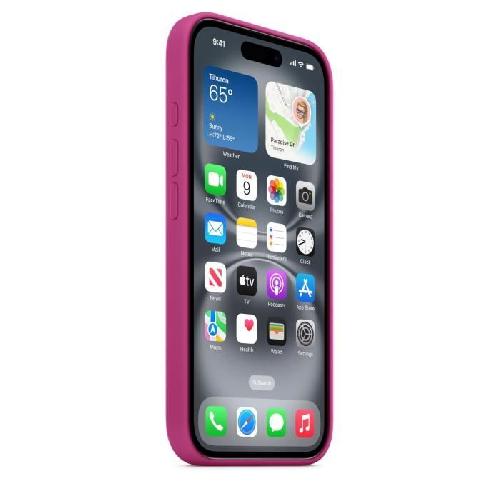 Coque - Bumper - Facade Telephone APPLE iPhone 16 - Coque en silicone avec MagSafe - Fuchsia