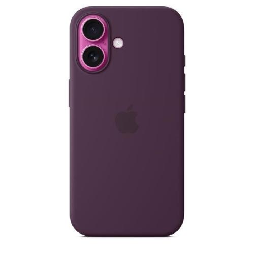 Coque - Bumper - Facade Telephone APPLE iPhone 16 - Coque en silicone avec MagSafe - Plum