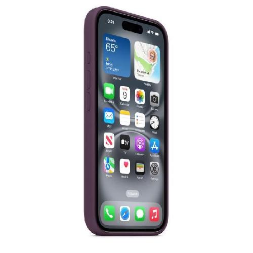 Coque - Bumper - Facade Telephone APPLE iPhone 16 - Coque en silicone avec MagSafe - Plum