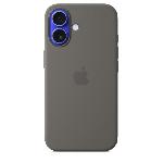 APPLE iPhone 16 - Coque en silicone avec MagSafe - Stone Gray