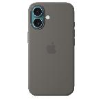 Coque - Bumper - Facade Telephone APPLE iPhone 16 - Coque en silicone avec MagSafe - Stone Gray