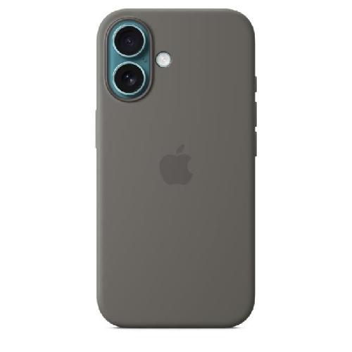 Coque - Bumper - Facade Telephone APPLE iPhone 16 - Coque en silicone avec MagSafe - Stone Gray