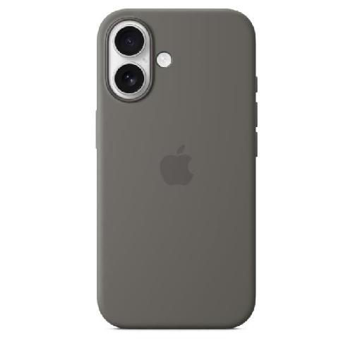 Coque - Bumper - Facade Telephone APPLE iPhone 16 - Coque en silicone avec MagSafe - Stone Gray