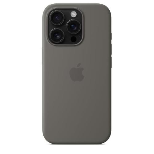 Coque - Bumper - Facade Telephone APPLE iPhone 16 Pro - Coque en silicone avec MagSafe - Stone Gray