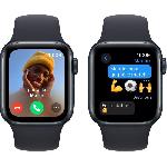 Montre Bluetooth - Montre Connectee - Montre Intelligente Apple Watch SE GPS - 40mm - Boitier Midnight Aluminium - Bracelet Midnight Sport Band - M-L