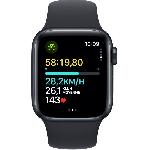 Montre Bluetooth - Montre Connectee - Montre Intelligente Apple Watch SE GPS - 40mm - Boîtier Midnight Aluminium - Bracelet Midnight Sport Band - S/M