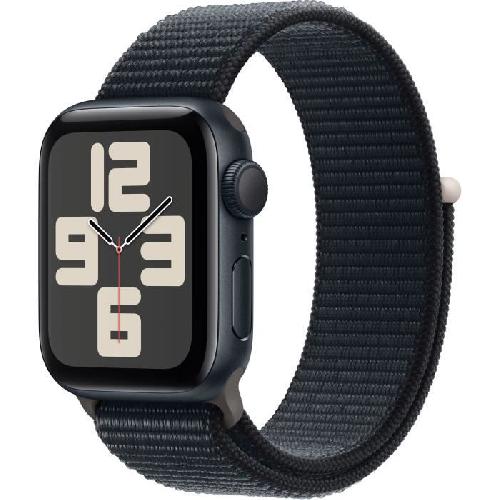 Montre Bluetooth - Montre Connectee - Montre Intelligente Apple Watch SE GPS - 40mm - Boîtier Midnight Aluminium - Bracelet Midnight Sport Loop