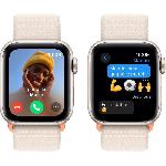 Montre Bluetooth - Montre Connectee - Montre Intelligente Apple Watch SE GPS - 40mm - Boîtier Starlight Aluminium - Bracelet Starlight Sport Loop