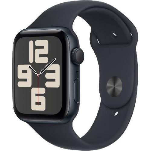 Montre Bluetooth - Montre Connectee - Montre Intelligente Apple Watch SE GPS - 44mm - Boîtier Midnight Aluminium - Bracelet Midnight Sport Band - S/M