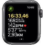 Montre Bluetooth - Montre Connectee Apple Watch SE GPS + Cellular 2021 - 40mm - Boitier Space Grey Aluminium - Bracelet Tornado-Grey Sport Loop
