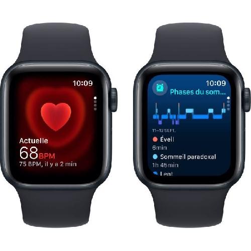 Montre Bluetooth - Montre Connectee - Montre Intelligente Apple Watch SE GPS + Cellular - 40mm - Boitier Midnight Aluminium - Bracelet Midnight Sport Band - S-M