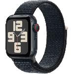 Montre Bluetooth - Montre Connectee - Montre Intelligente Apple Watch SE GPS + Cellular - 40mm - Boîtier Midnight Aluminium - Bracelet Midnight Sport Loop