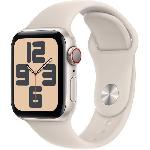 Apple Watch SE GPS + Cellular - 40mm - Boitier Starlight Aluminium - Bracelet Starlight Sport Band - M-L