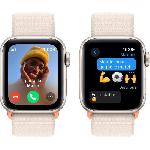 Montre Bluetooth - Montre Connectee - Montre Intelligente Apple Watch SE GPS + Cellular - 40mm - Boîtier Starlight Aluminium - Bracelet Starlight Sport Loop