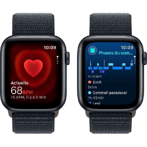 Montre Bluetooth - Montre Connectee - Montre Intelligente Apple Watch SE GPS + Cellular - 44mm - Boitier Midnight Aluminium - Bracelet Midnight Sport Loop