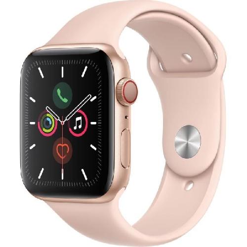 Montre Bluetooth - Montre Connectee Apple Watch Series 5 Cellular 44 mm Boitier en Aluminium Or avec Bracelet Sport Rose - M-L