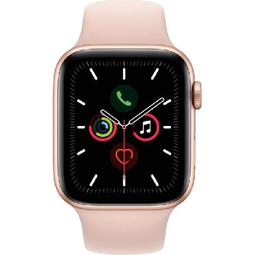 Montre Bluetooth - Montre Connectee Apple Watch Series 5 Cellular 44 mm Boitier en Aluminium Or avec Bracelet Sport Rose - M-L