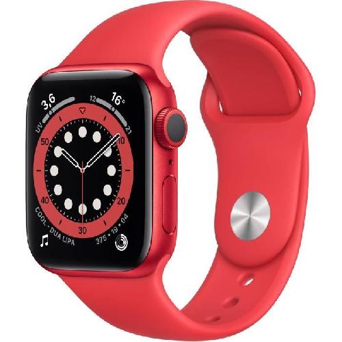 Montre Bluetooth - Montre Connectee - Montre Intelligente Apple Watch Series 6 GPS. 40mm Boitier en Aluminium PRODUCT-RED- avec Bracelet Sport PRODUCT-RED-