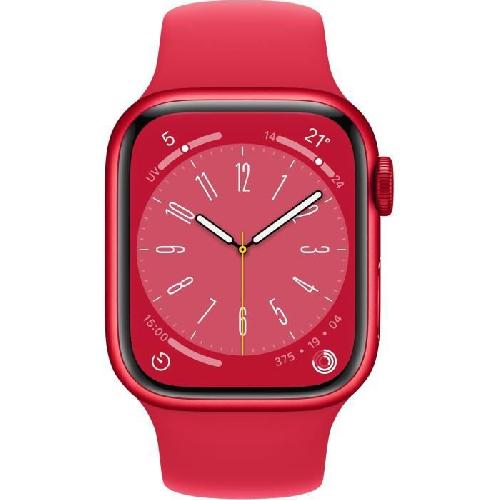 Montre Bluetooth - Montre Connectee - Montre Intelligente Apple Watch Series 8 GPS + Cellular - 41mm - Boitier -PRODUCT-RED Aluminium - Bracelet -PRODUCT-RED Sport Band - Regular